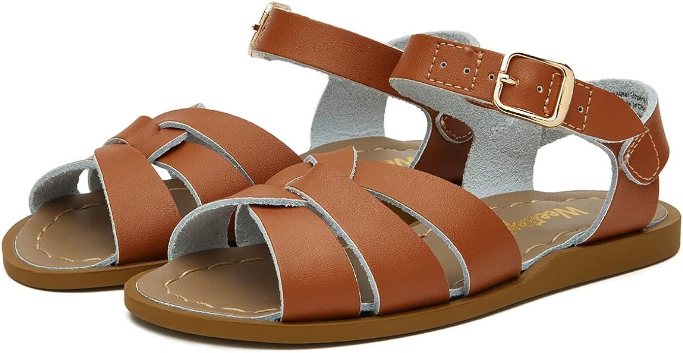 Weestep Gilrs Hook and Loop Leather Classic Water Sandal | Amazon (US)