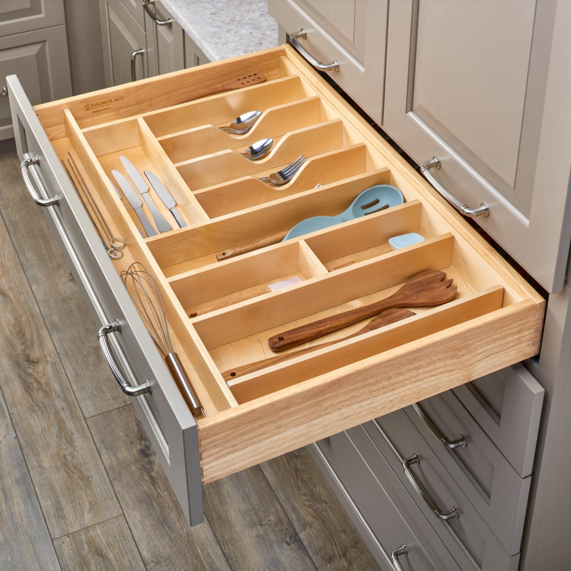 Rev-A-Shelf Trim-to-Fit Silverware Drawer Organizer For Kitchen Utensils, Cutlery Cabinet Storage... | Amazon (US)