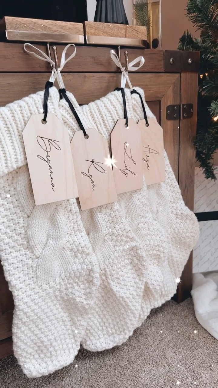 Personalized stocking tags 🤍✨🎅🏼♥️ 
 
Christmas stockings / stocking tags / personalized stockings / stocking inspo / neutral Christmas decor 

#LTKSeasonal #LTKHoliday #LTKGiftGuide