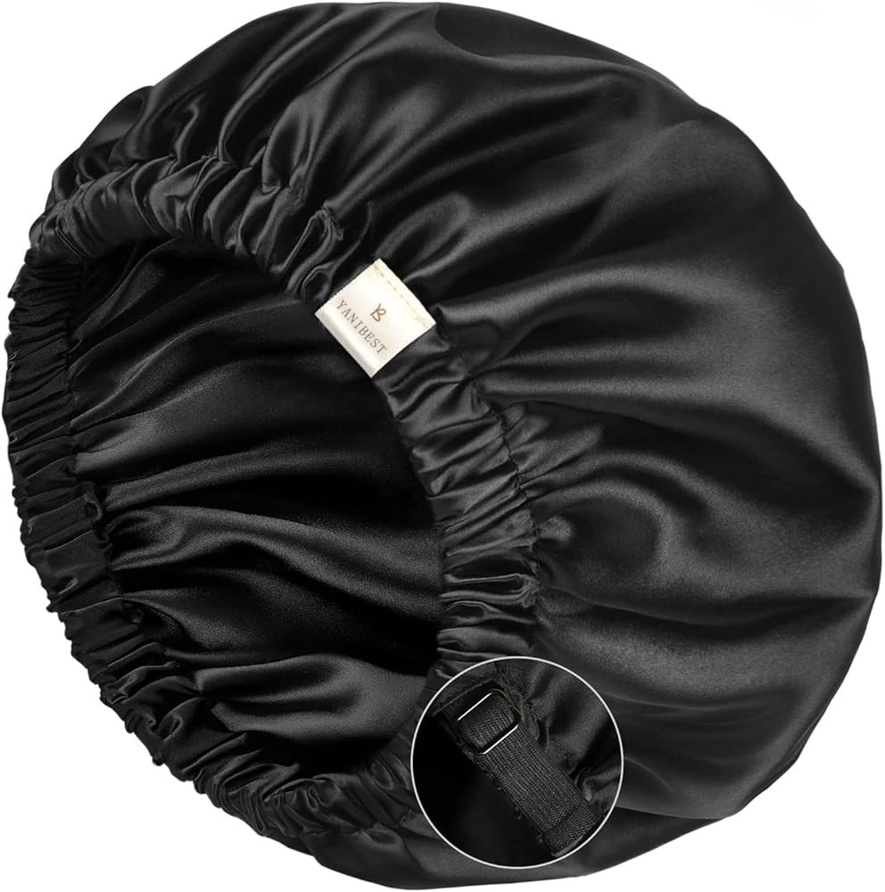 YANIBEST Silk Bonnet Satin Bonnet for Sleeping Women and Men, Adjustable Double Layer Hair Bonnet... | Amazon (US)