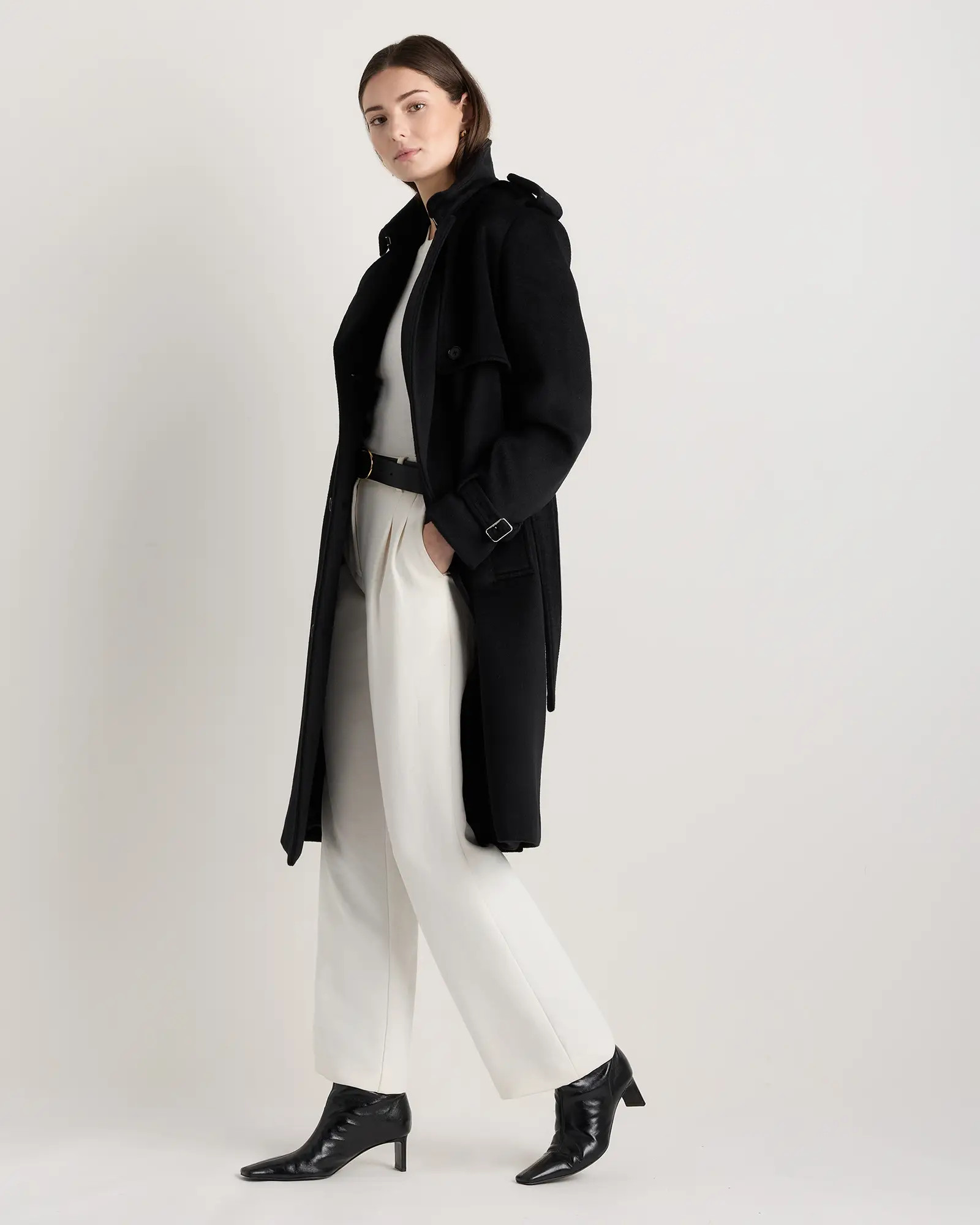 100% Mongolian Cashmere Trench Coat | Quince