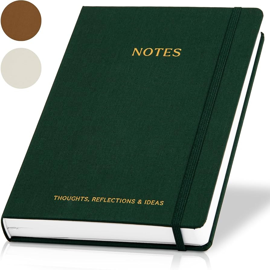 ZICOTO Aesthetic Thick Notebook Journal For Women 7" x 10" - Modern Linen Hardcover Note Book Wit... | Amazon (US)