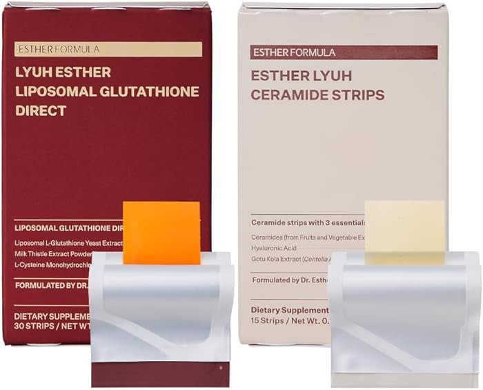 ESTHER FORMULA Glow Defense Duo — Glutathione Strips (30 ct) & Ceramide Strips (15 ct) | Fast-A... | Amazon (US)