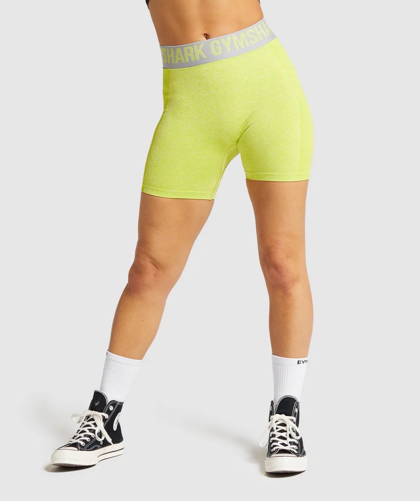 Gymshark Flex Shorts - Lime Marl/Light Grey | Gymshark (Global)
