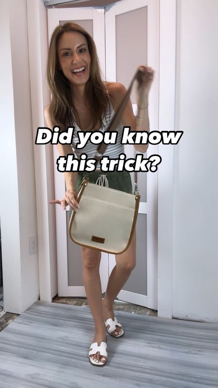 Code MICHELLE010 for an extra 10% off the bag! You guys loved this bag so much they gave me a code! 🙌 Make any crossbody a backpack! Sometimes I have to switch shoulders with all the toddler necessities in my purse and when both get tired this trick works perfect! I love this bag for spring and summer. I did a reel styling it a few ways and this is just one more. So versatile to dress up or down! I will also link my outfit and the shorts are a dream! They are high waisted, have a working drawstring and a elastic waist, and they have a great length. They come in a few colors and I’ve had them on repeat lately! 

#LTKItBag #LTKFindsUnder50 #LTKSaleAlert