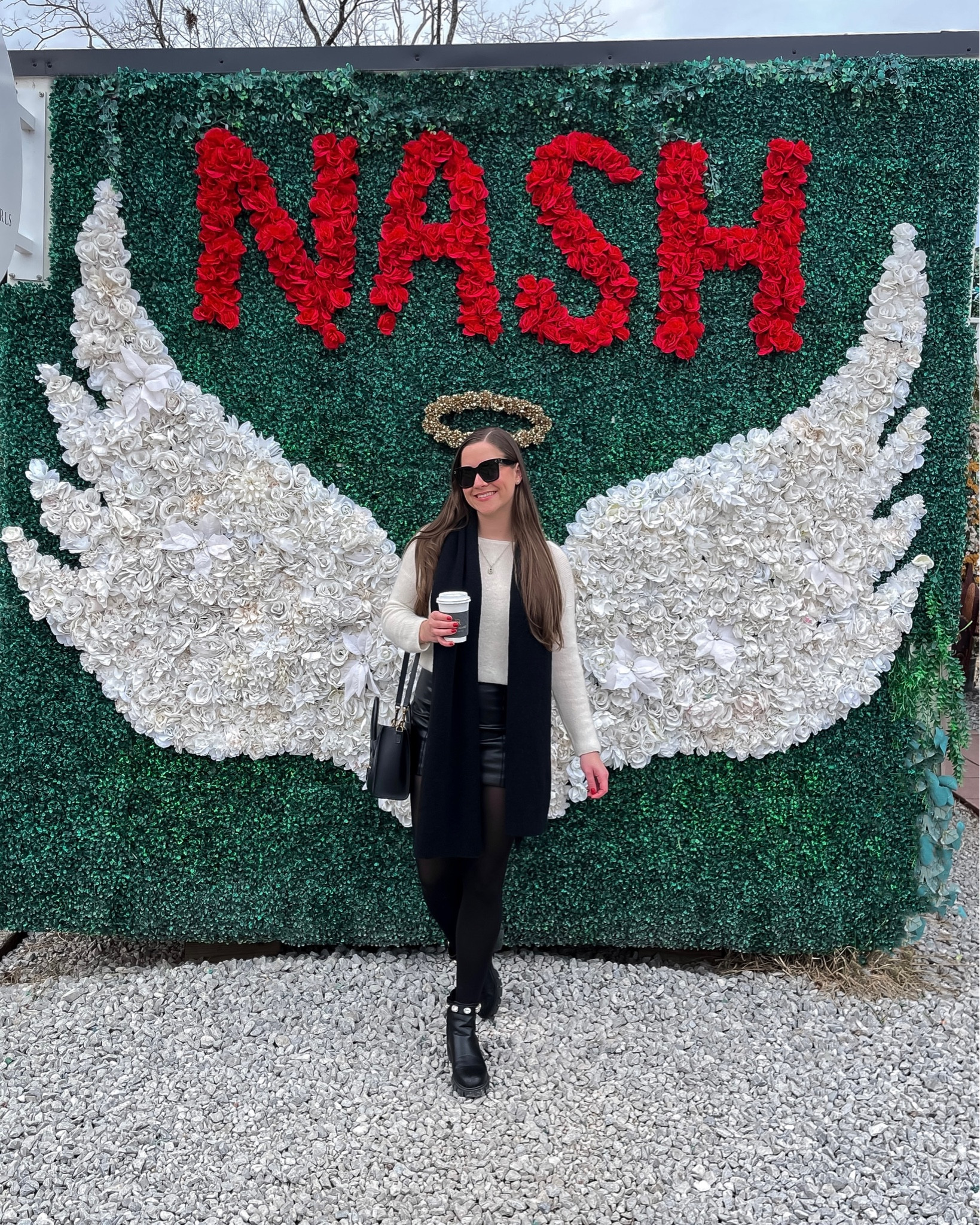 vegan leather skort brunch outfit in nashville

#LTKfindsunder100 #LTKstyletip