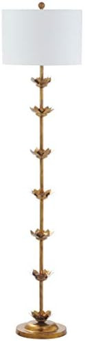 Safavieh FLL4003A Lighting Collection Landen Leaf 63.5" Antique Gold Floor Lamp | Amazon (US)