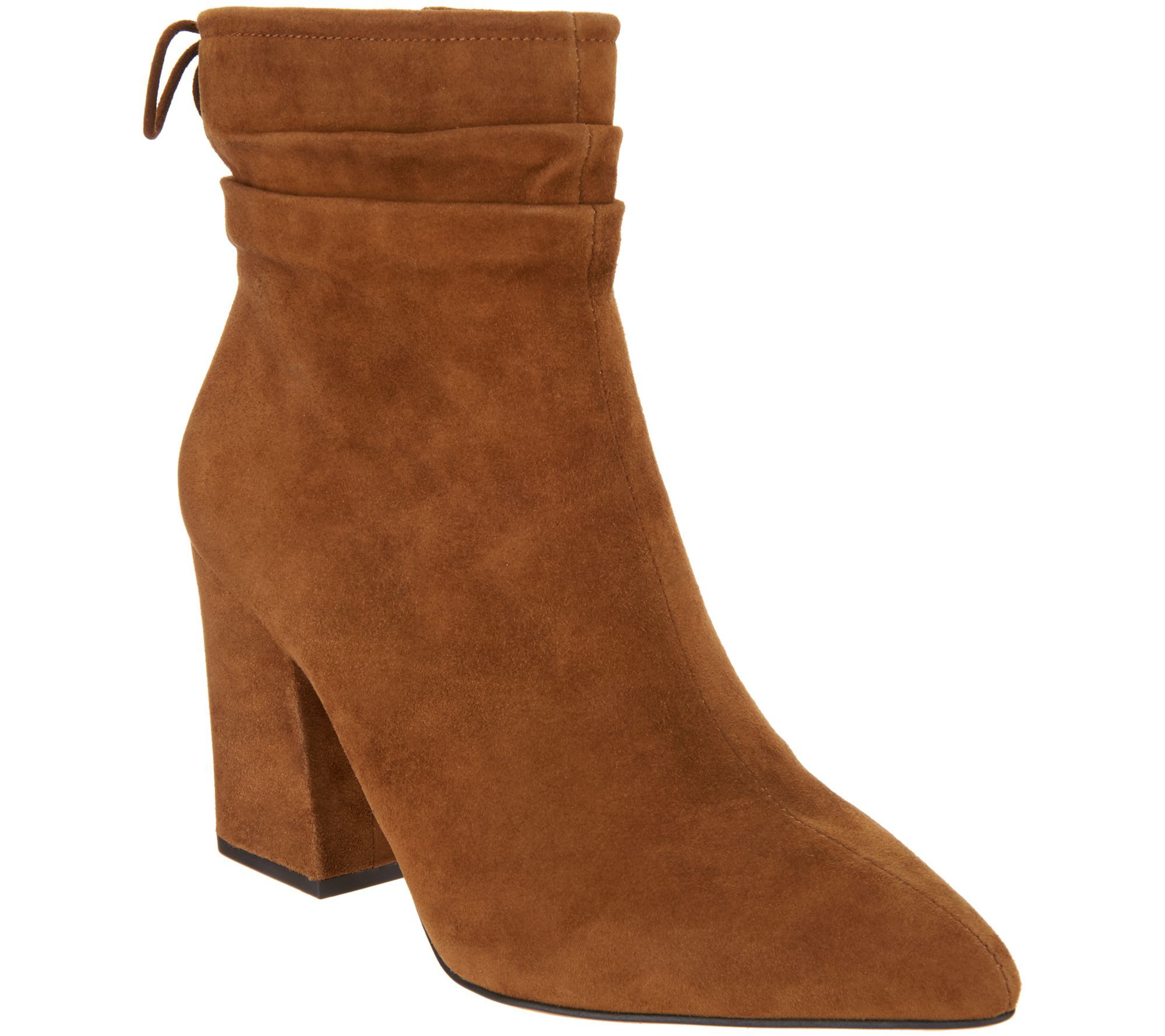 Vince Camuto Suede Block Heeled Ankle Boots - Salali | QVC