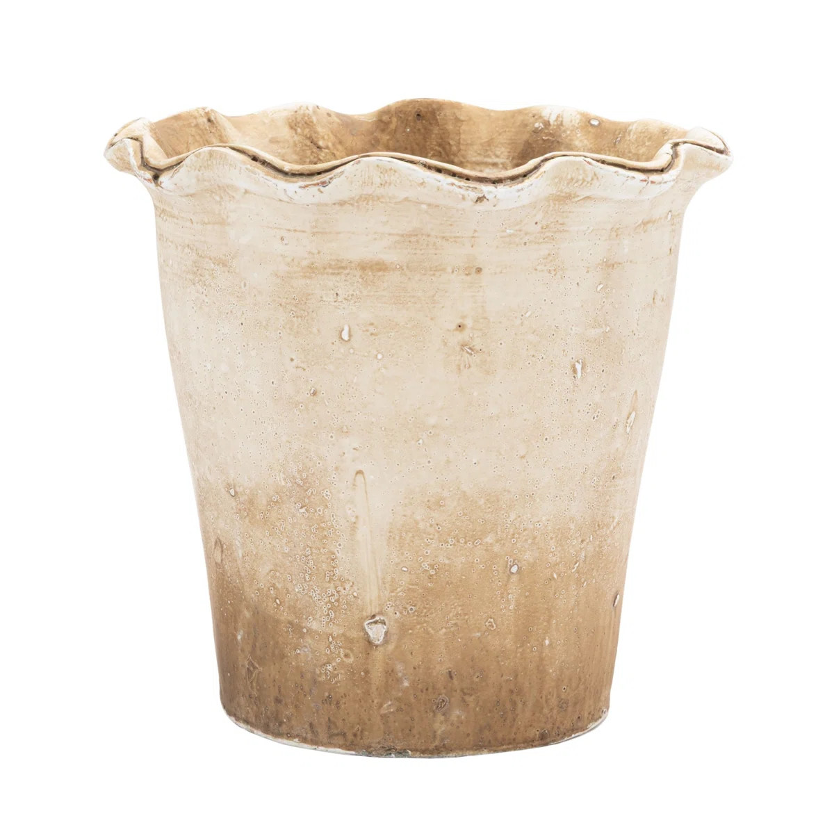 Terra-Cotta Planter With Ruffled Edge | Wayfair North America