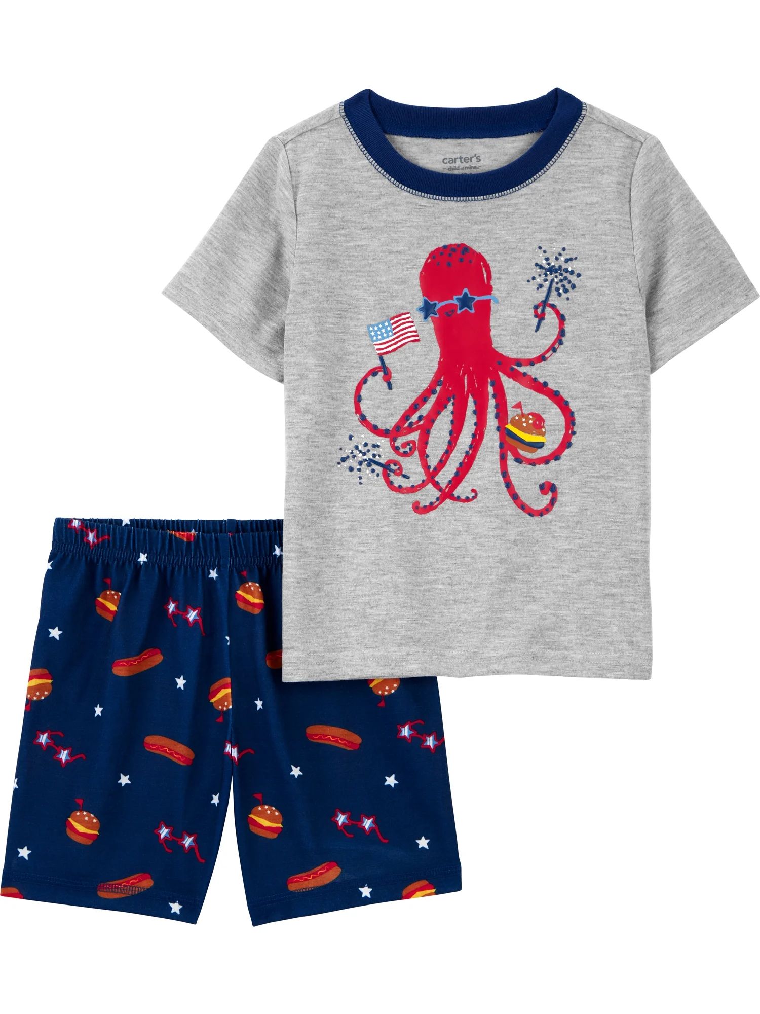 Carter's Child of Mine Toddler Boy Patriotic Pajama Set, 2-Piece, Sizes 12M-5T - Walmart.com | Walmart (US)