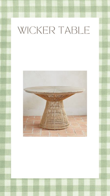 How perfect is this round wicker table? Wish I had a place for it! 

#LTKSeasonal #LTKhome #LTKsalealert