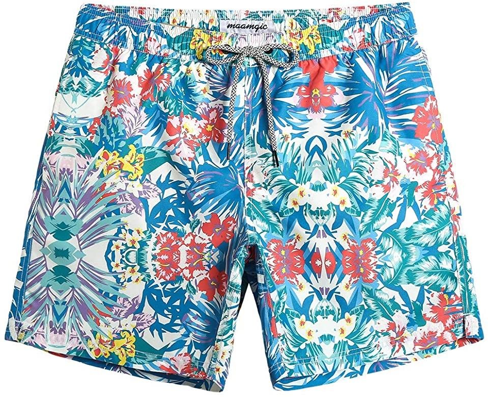 maamgic Mens Swim Trunks Quick Dry Swim Shorts with Mesh Lining Funny Swimwear Bathing Suits | Amazon (US)