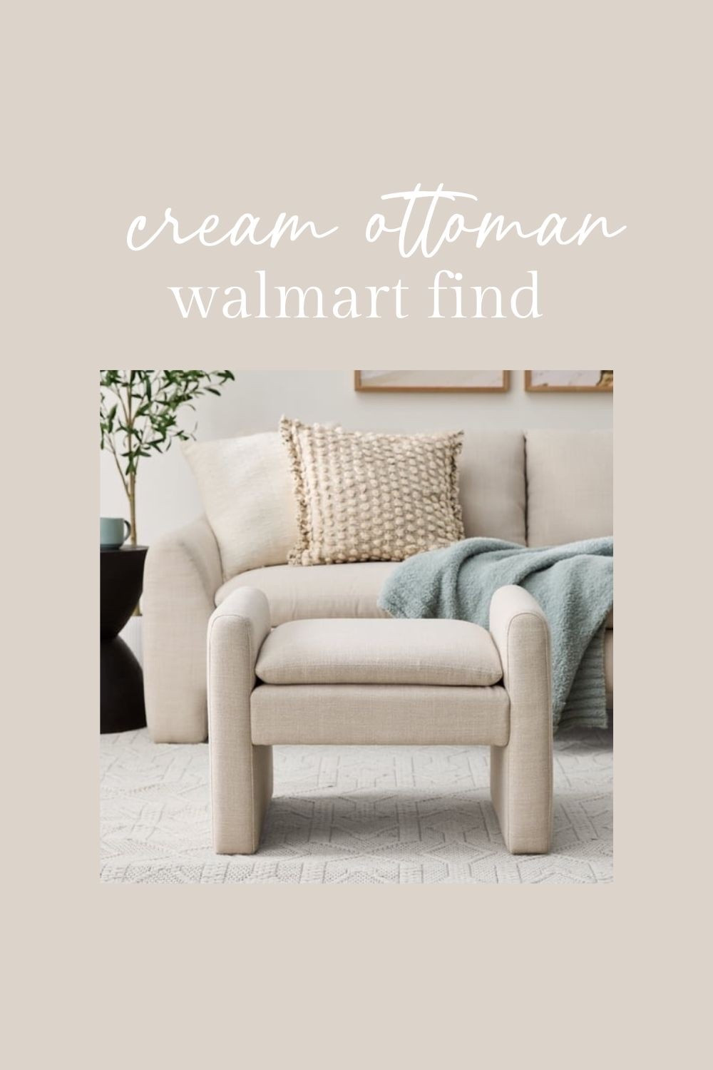 Pretty linen ottoman for a living room or foot of the bed. Under $100!

#LTKHome