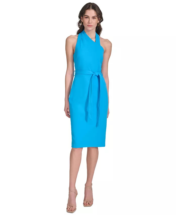 Calvin Klein Women's Belted Sheath Dress - Macy's | Macy's