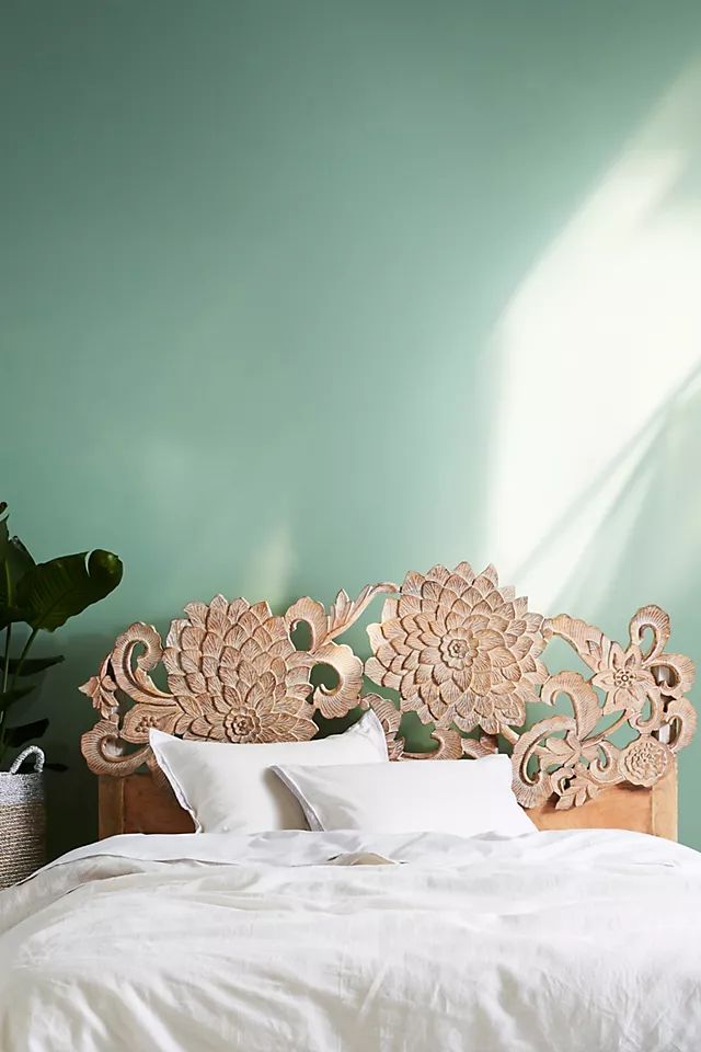 Handcarved Lotus Bed | Anthropologie (US)