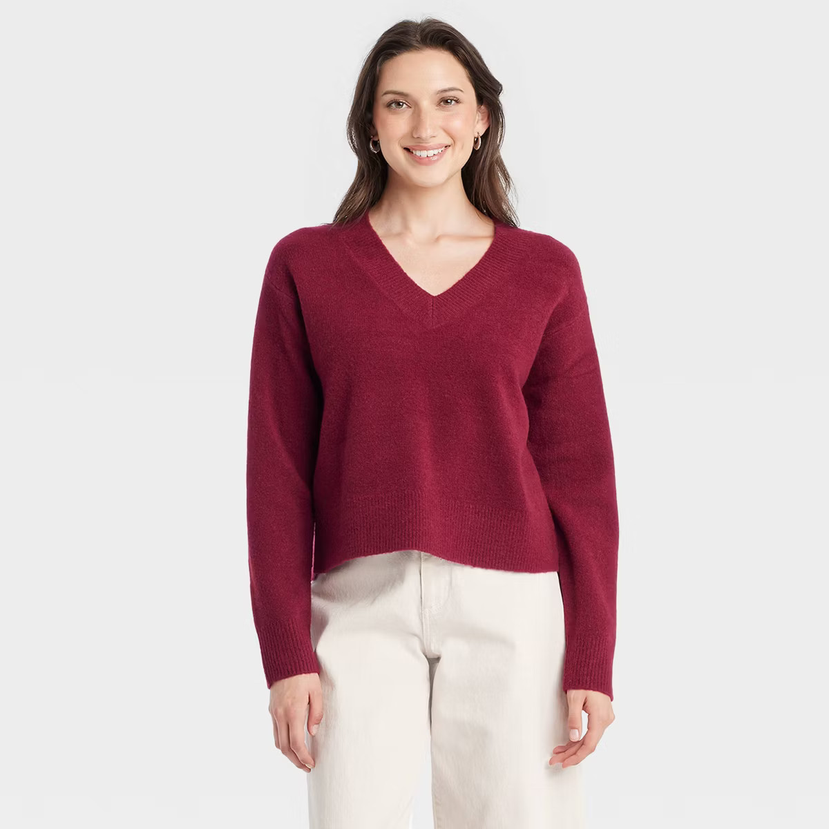 Women's Cozy Knit V-Neck Pullover Sweater - Universal Thread™ | Target