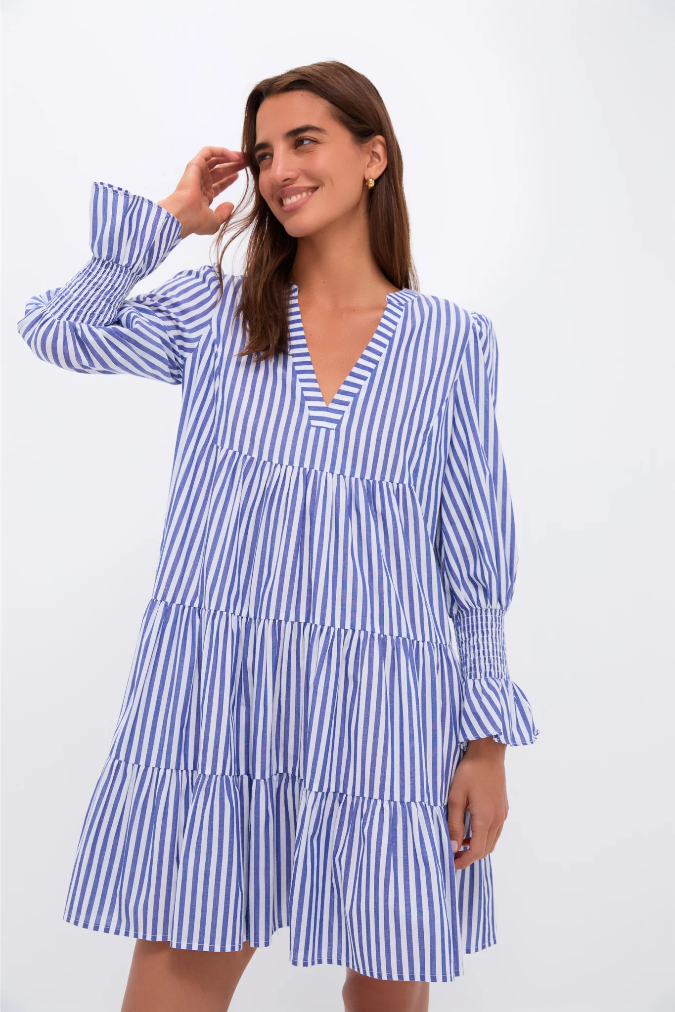 Blue and White Stripe Cotton Poplin Kenzo Dress | Tuckernuck (US)