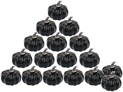 Black Foam 2 Inch Mini Pumpkins for Decorating - 16PCS Small Plastic Pumpkins Bulk for Fall Decor... | Amazon (US)