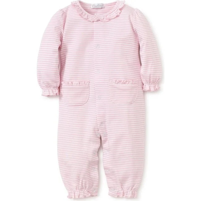 Simple Stripe Playsuit, Pink | Maisonette