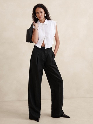 Linen Cropped Shirt | Banana Republic (US)