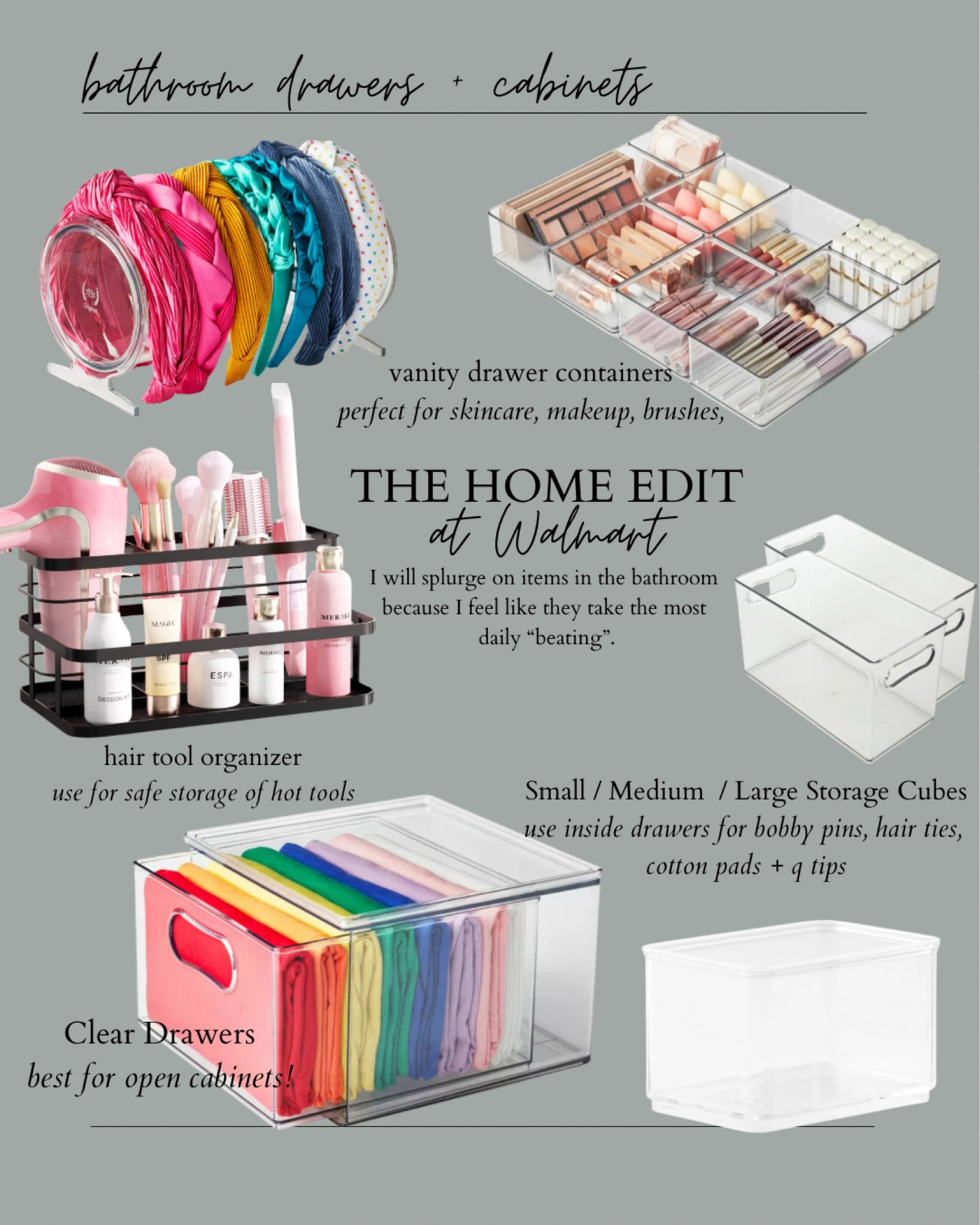 Bathroom organization 🤎🫶🏼
.
Under the counter organization solutions can be hard to find - I’ll splurge for The Home Edit anytime tho!
.
Hair care organization
Makeup storage
Skin care storage

#LTKSeasonal #LTKhome #LTKfamily