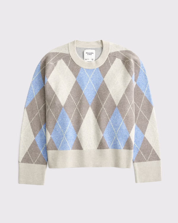 The A&F Madeline Argyle Crew Sweater | Abercrombie & Fitch (US)