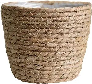 SANGDA Seagrass Basket Planters, Flower Pots Cover Storage Basket Plant Containers Hand Woven Bas... | Amazon (US)