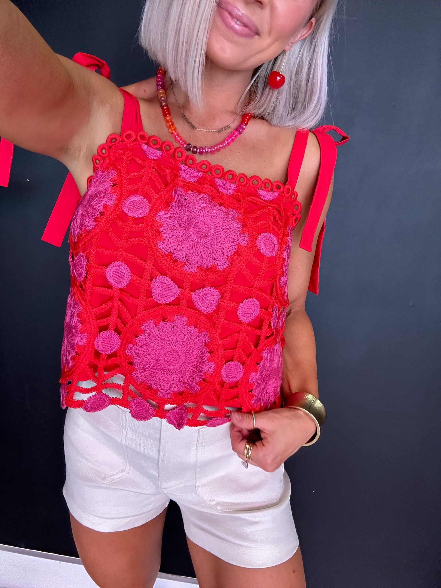 CODE: TANNER20 for 20% off Anthropologie apparel , beauty, & accessories — wearing an XS in this crochet top & 26 in my shorts 

#LTKSummerSales #LTKStyleTip #LTKFindsUnder100