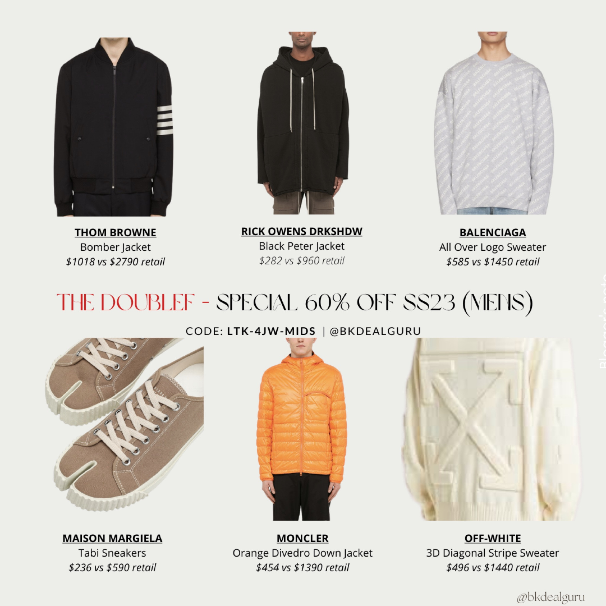 Score 60% off some of the best in men’s fashion with the DoubleF’s Sept Sale.

Code: LTK-4JW-MIDS

#LTKMensFashion

#LTKsalealert #LTKSeasonal