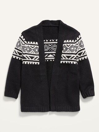 Fair Isle Open-Front Cardigan Sweater for Toddler Girls | Old Navy (US)