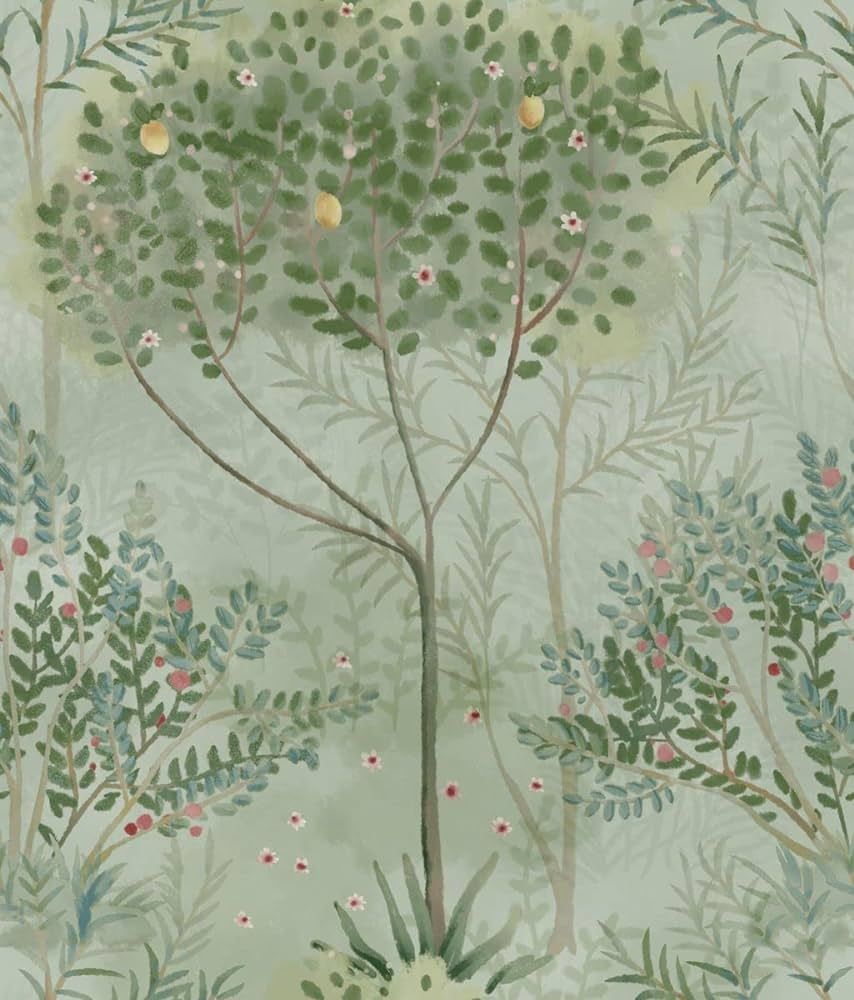 MN1823 Orchard Wallpaper Green from Mediterranean by York Wallcoverings | Amazon (US)
