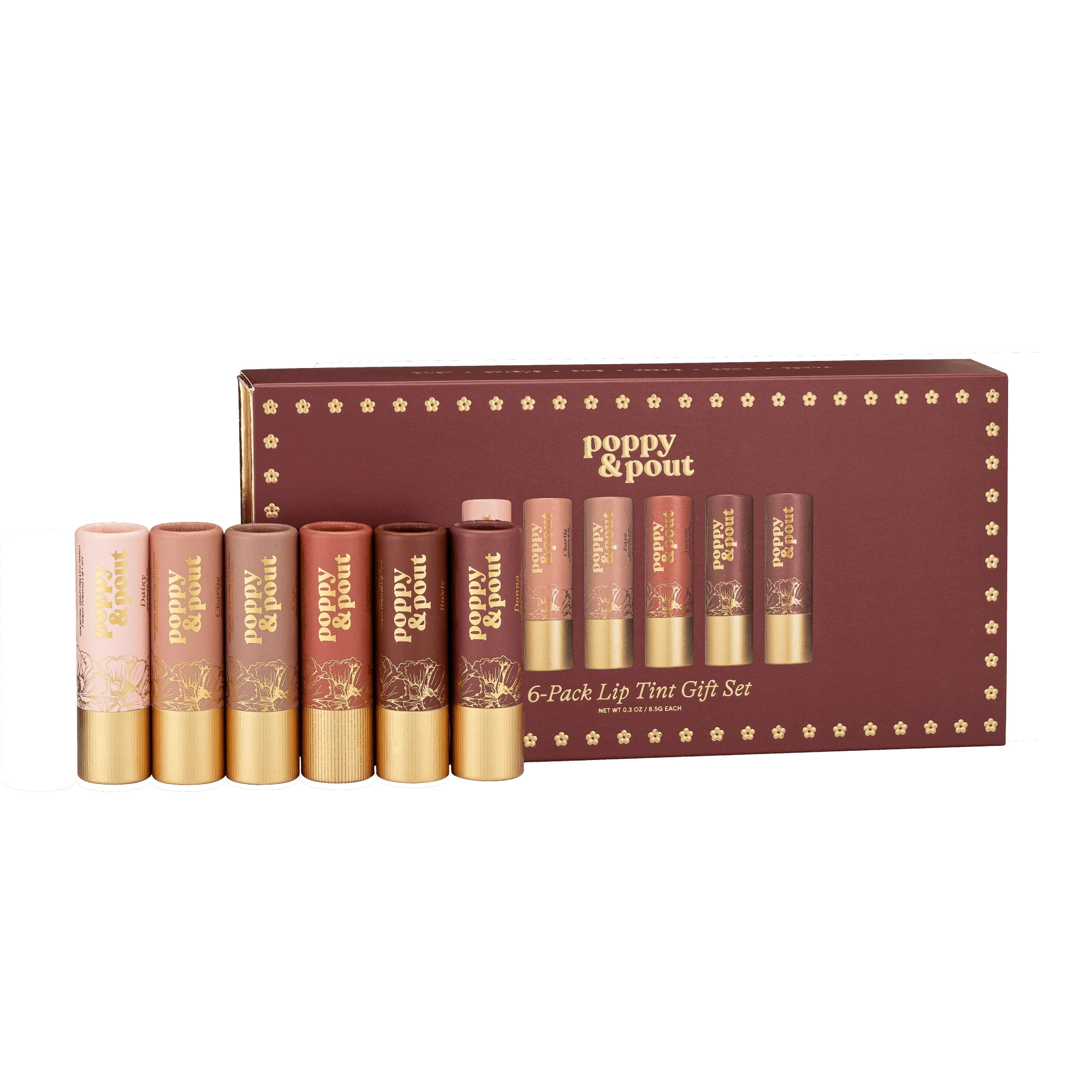 Gift Set, Lip Tint 6-Pack, Premium Set | Poppy & Pout