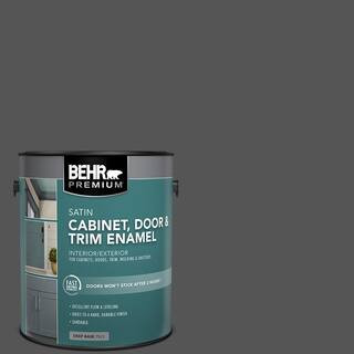 1 gal. #PPU25-01 Carbon Copy Satin Enamel Interior/Exterior Cabinet, Door & Trim Paint | The Home Depot