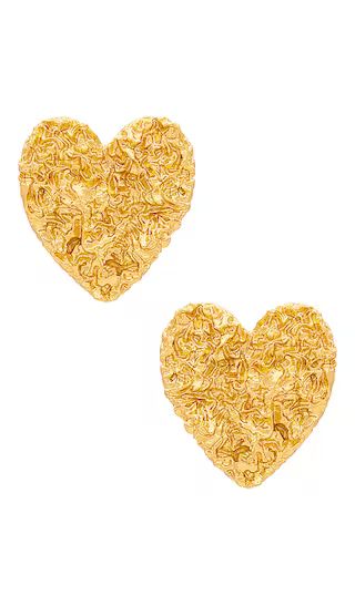 Sparkle Heart Earring in Gold | Revolve Clothing (Global)