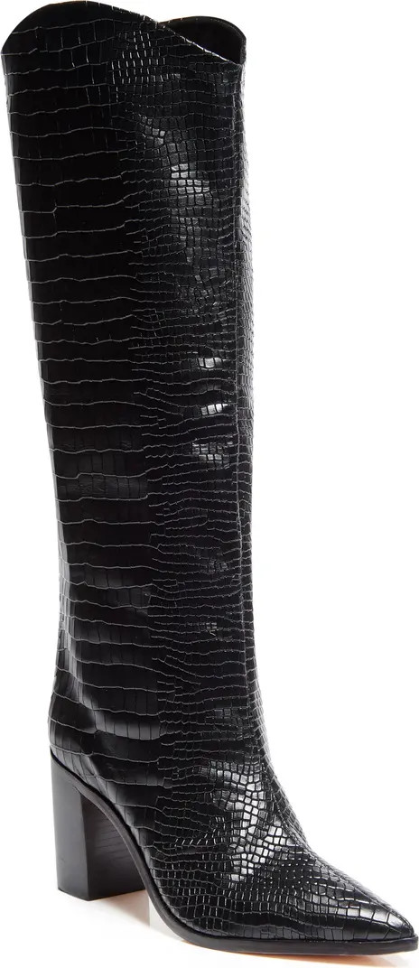 Maryana Pointed Toe Block Heel Knee High Boot (Women) | Nordstrom