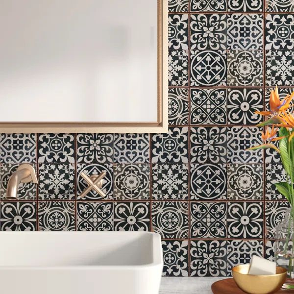 Faenza 13" x 13" Ceramic Patterned Wall & Floor Tile | Wayfair North America