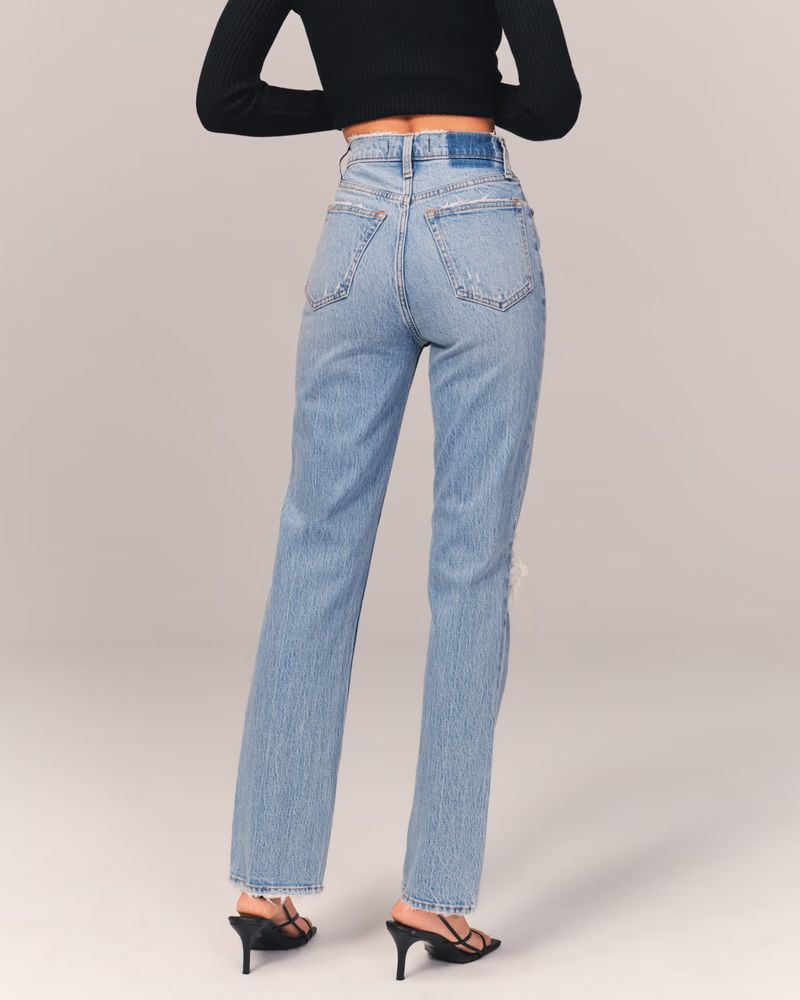 Women's Ultra High Rise 90s Straight Jean | Women's Bottoms | Abercrombie.com | Abercrombie & Fitch (US)