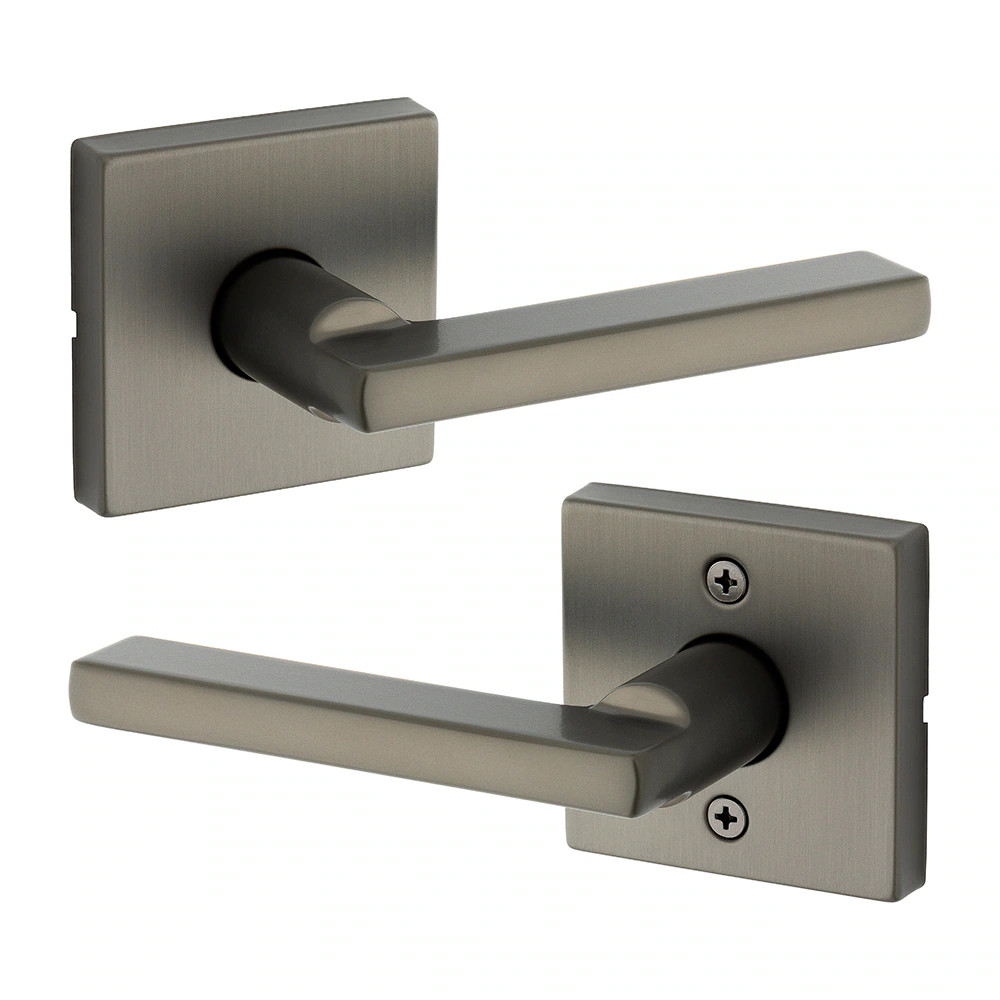 Kwikset Signature Series Halifax Gunmetal Interior or Hall/Closet Passage Door Handle one_size in Gray | 97201-150 | Lowe's