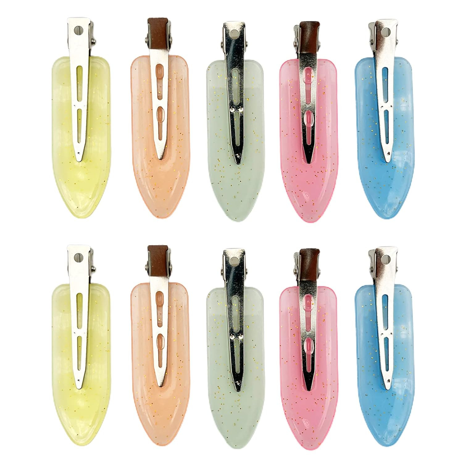 JIANYI 10 Pieces No bend Hair Clips No Crease Hair Clips Big Styling Duck Bill Pins for Hairstyli... | Amazon (US)