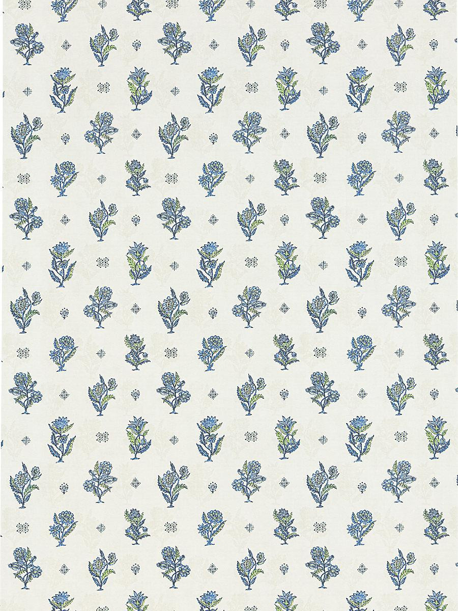 Scalamandre Calico Wallcovering Lapis Olive Wallpaper | DecoratorsBest