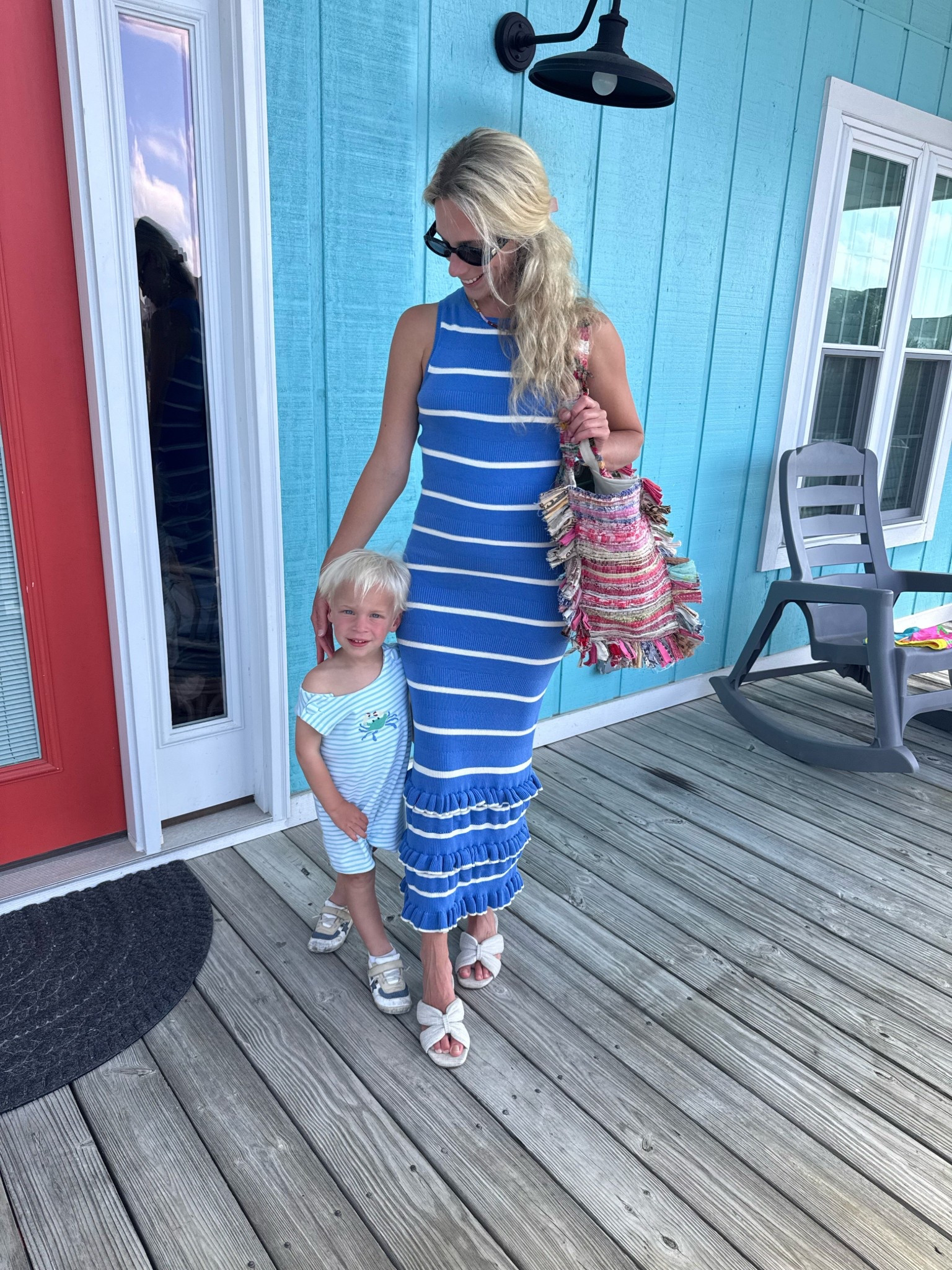 Stripe dress maxi dress knit dress ruffle dress sandals vacation outfit vacation dress summer dress rainbow tote beach tote pool tote little boy outfit toddler romper 

#LTKSeasonal #LTKFindsUnder50 #LTKFindsUnder100