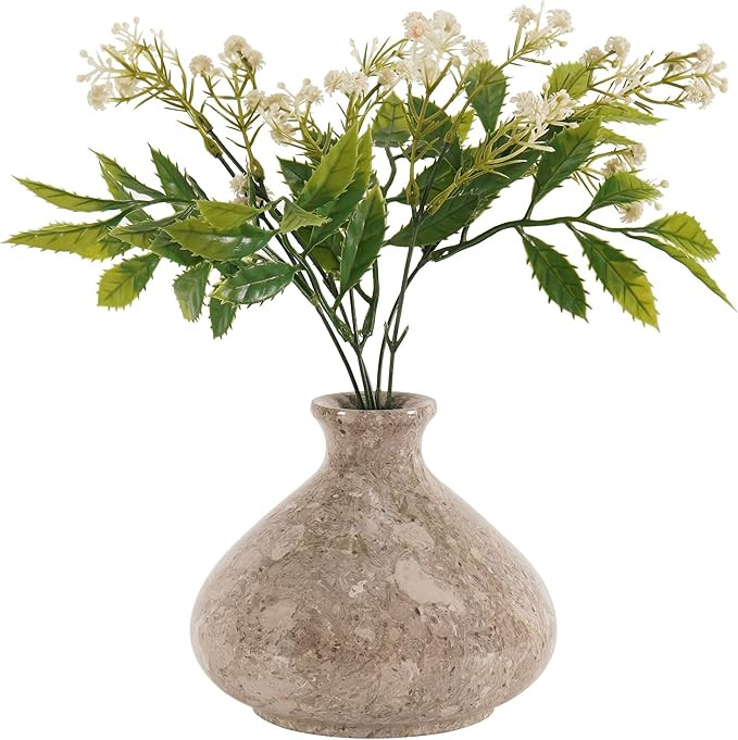 Radicaln Marble Flower Vases 5" Inches Oceanic Handmade Small Flower Vase for Room Décor, Modern... | Amazon (US)