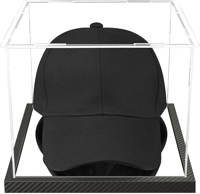 Clear Hat Display Case Acrylic Baseball Cap Holder Stand Transparent Hat Storage Box Dustproof Sq... | Amazon (US)