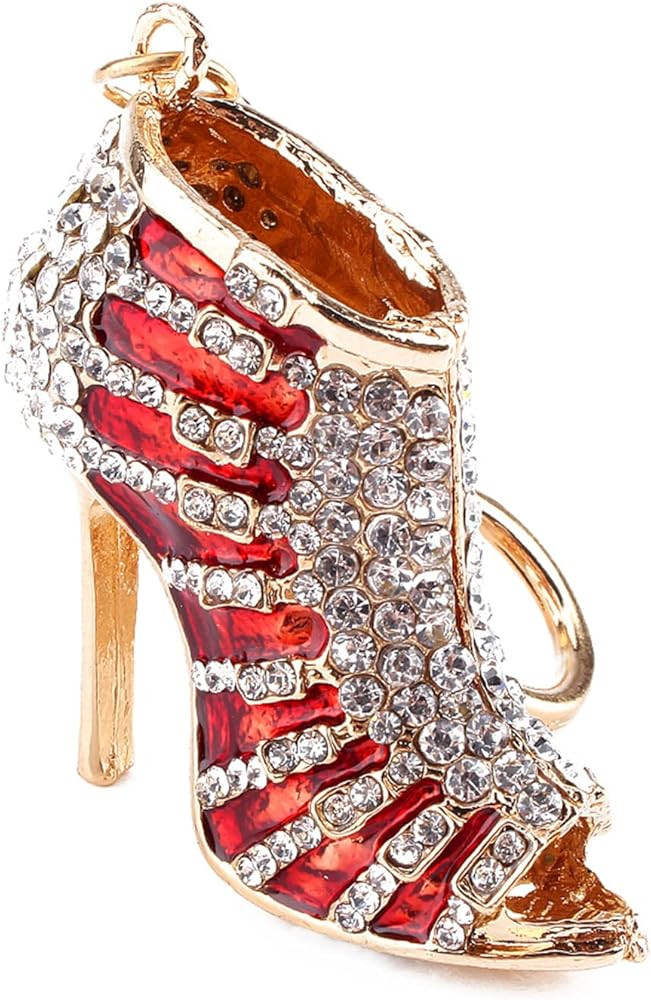 High Heel Shoe Keychain, Lovely Shoe Crystal Keyring Purse Charms for Women, Lady Rhinestone Char... | Amazon (US)