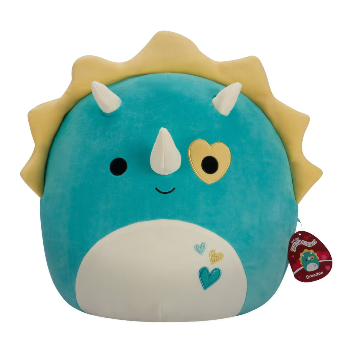 Squishmallows 16" Braedon Teal Triceratops with Hearts Large Plush | Target