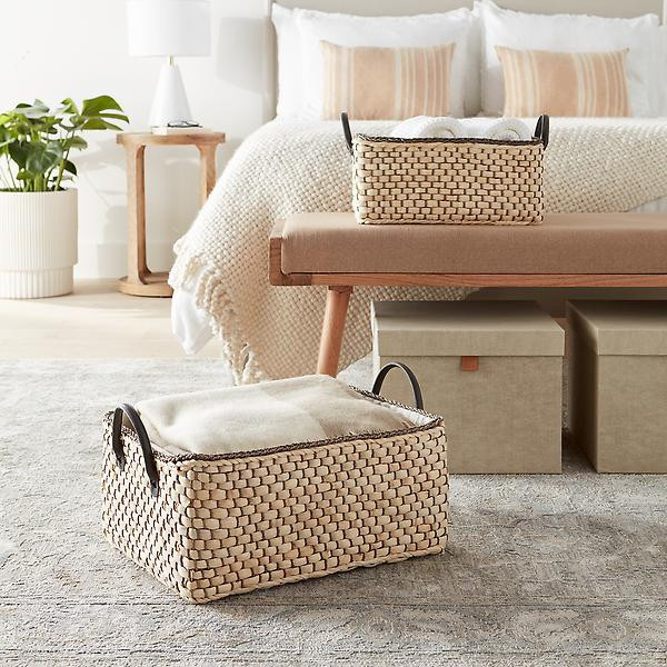Woven Maize Loft Storage Bins with Handles | The Container Store