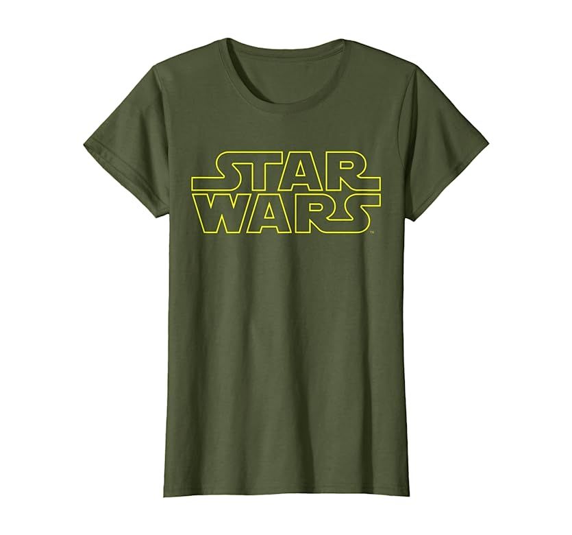 Star Wars Simple Logo Outline Graphic T-Shirt T-Shirt | Amazon (US)