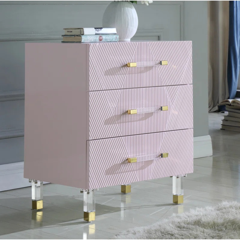 Ekstrom 3 Drawer Nightstand | Wayfair North America