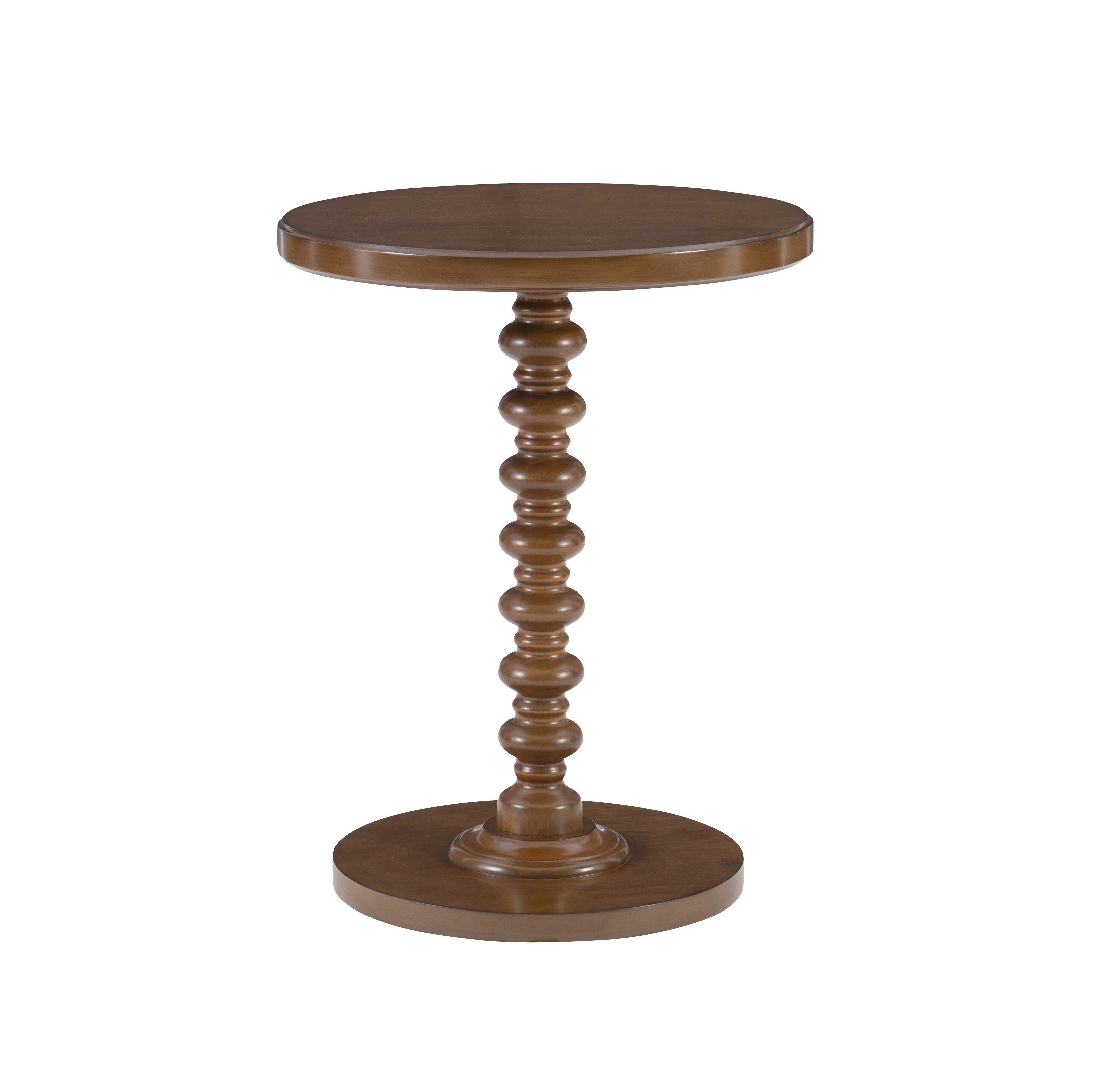 Powell Pesaro Round Pedestal Side Table Hazelnut | Walmart (US)