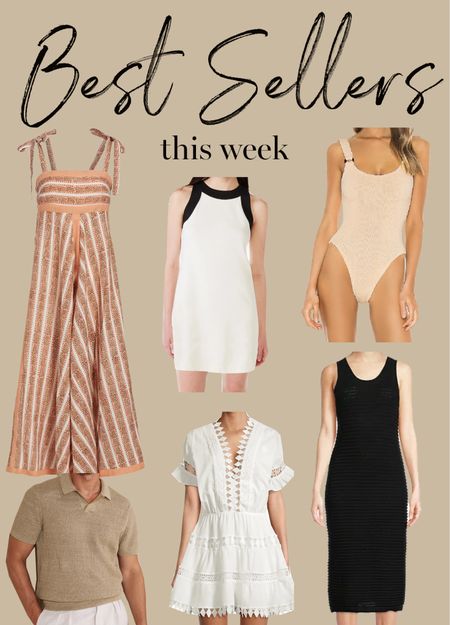 Kat Jamieson shares the best sellers from this week. Affordable style, swim coverup, midi floral dress, one piece swimsuit, mens polo, summer dresses. 

#LTKSeasonal #LTKswim #LTKunder50